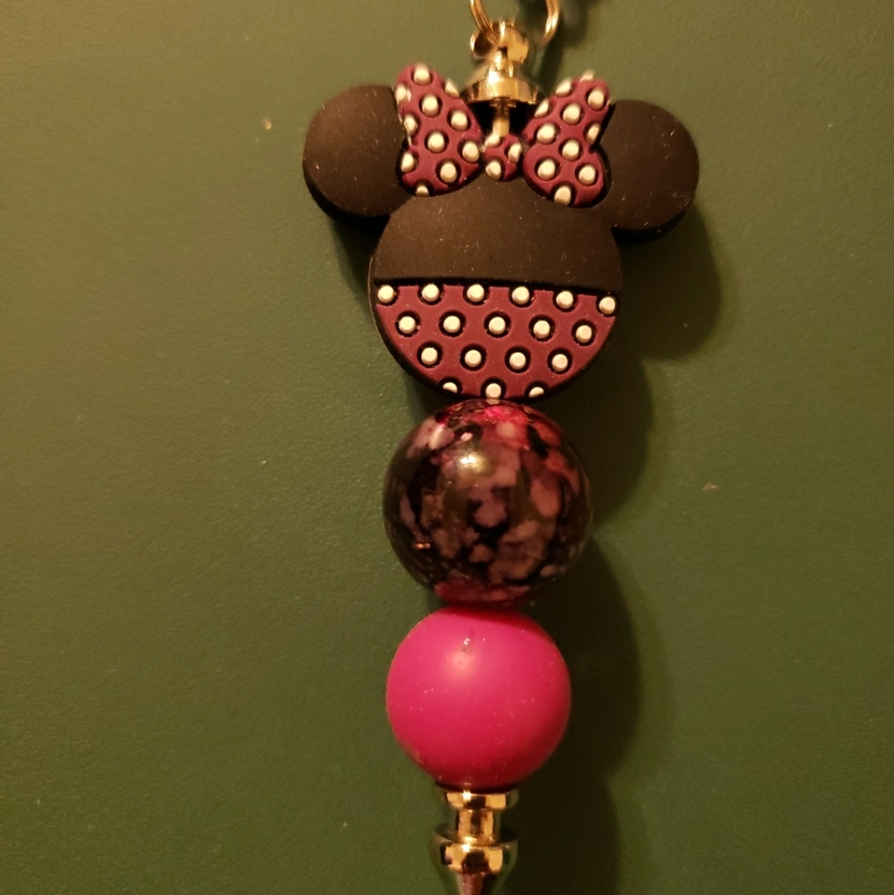 New Handmade Disney Mickey Mouse Beaded Keychain